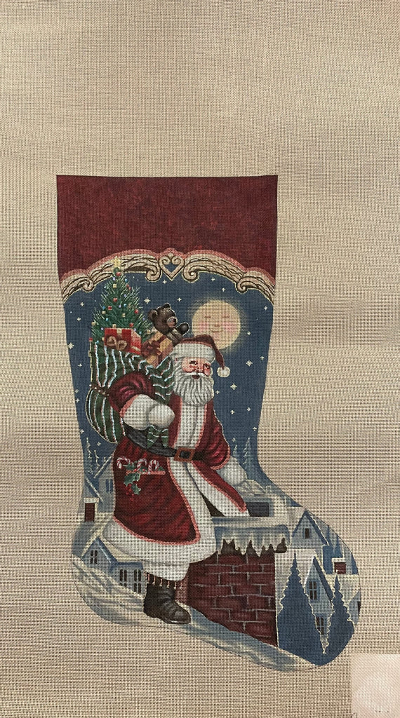 * Liz Goodrick Dillon TTAXS427 Santa Sneaks In Stocking