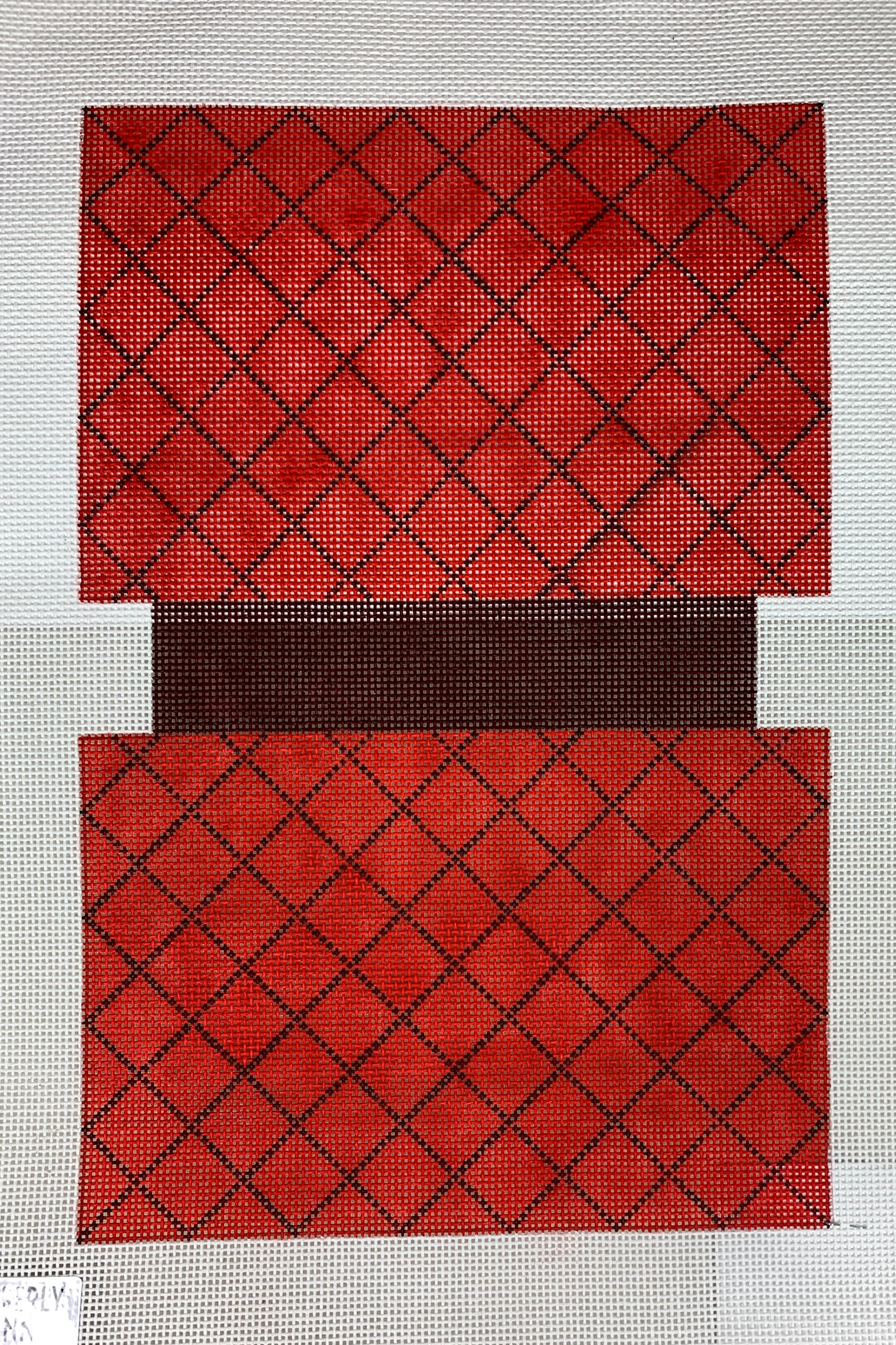 * Kimberly Ann Needlepoint 315 MB 15C Quilted Bag, Red