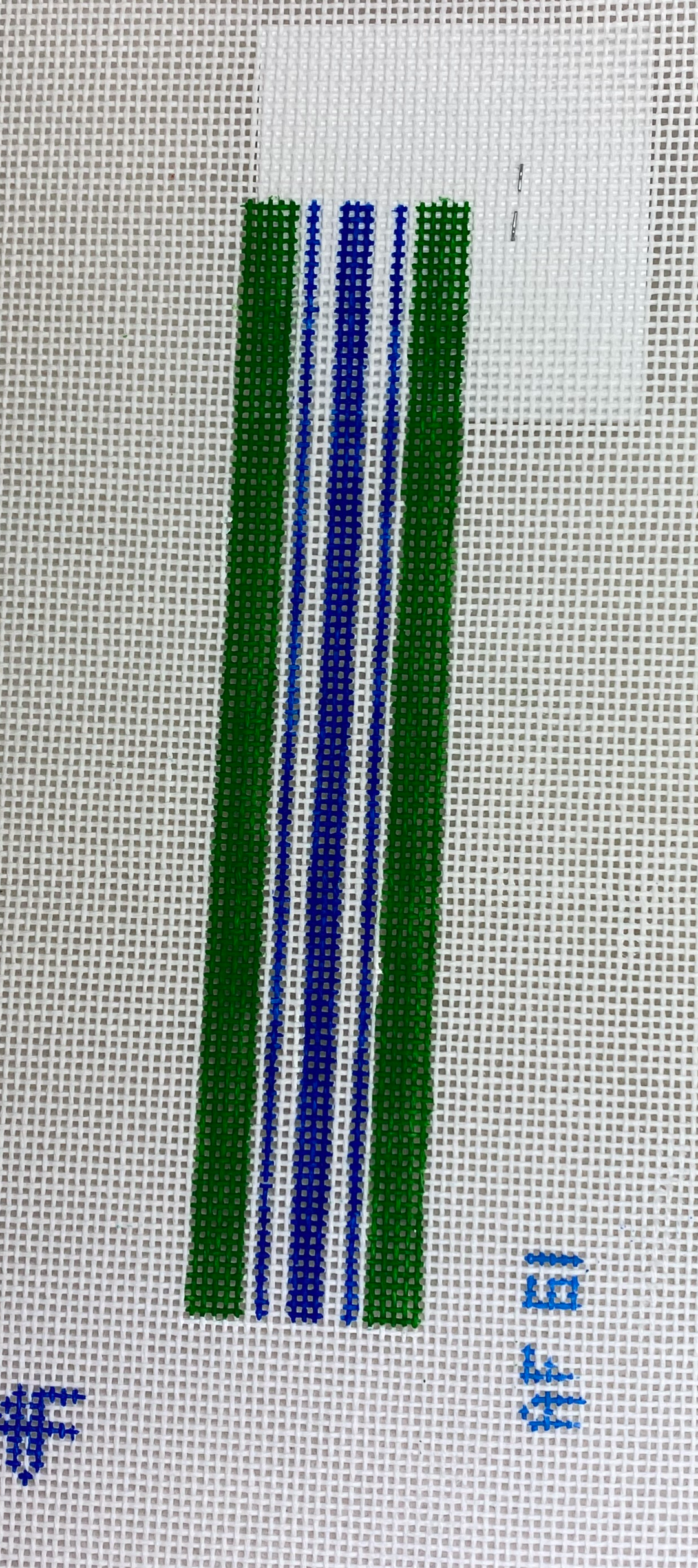 Ann Fisher AF61 Green Stripe Key Fob