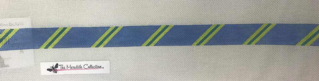 * Meredith Collection 121h Diagonal Stripe- Periwinkle/Lime/Teal Belt