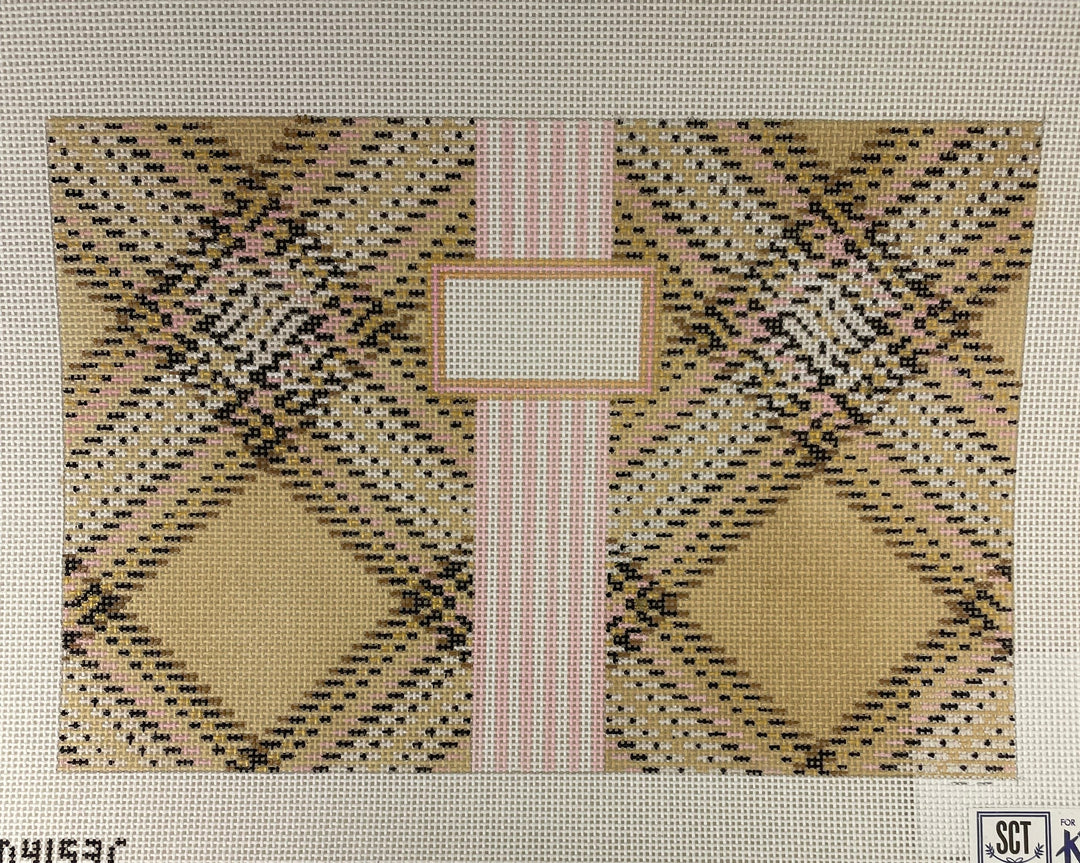 * SCT Designs KCD4153C Tartan Plaid Clutch- Cream