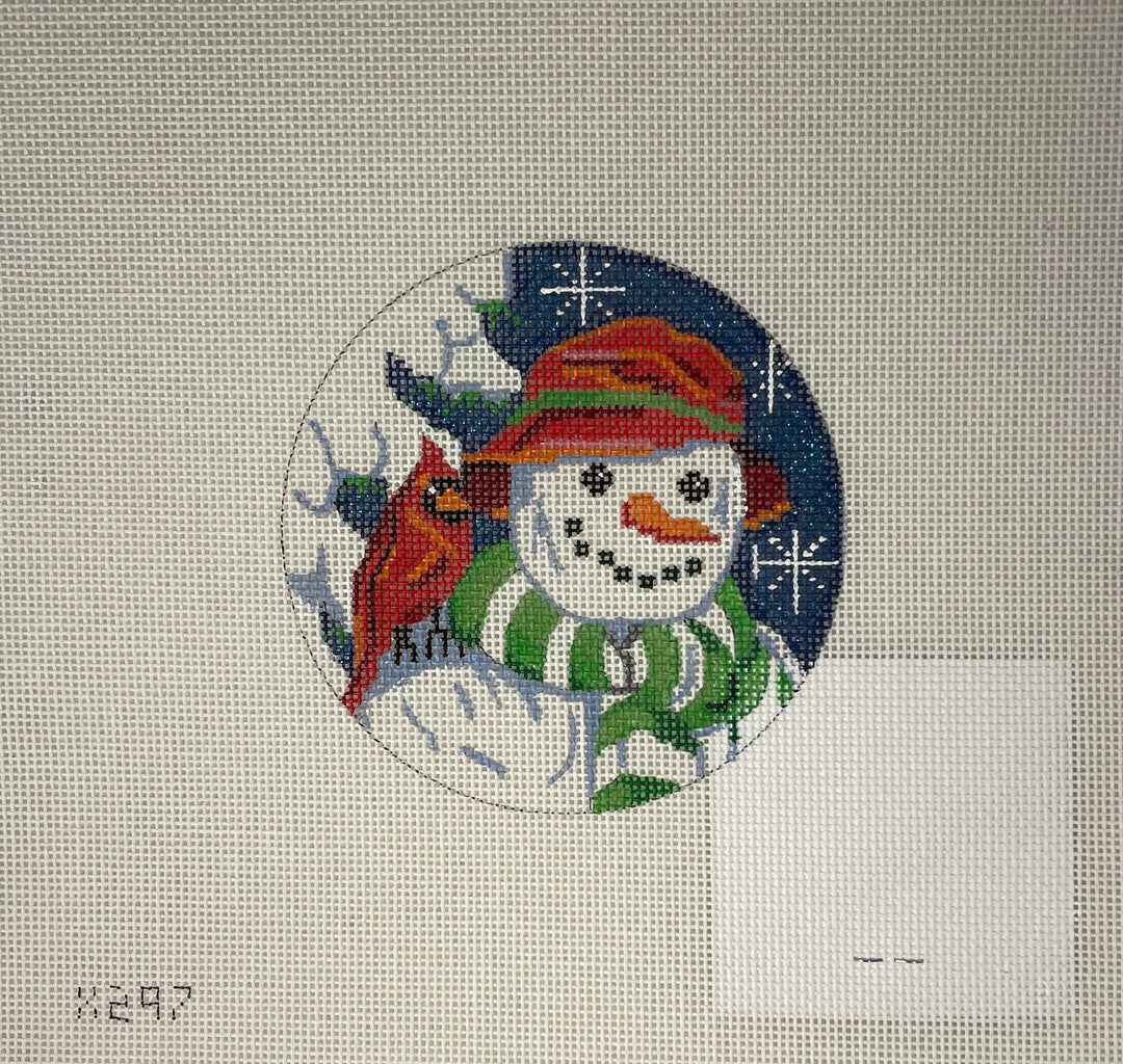 * Alice Peterson X297 Snowman and Cardinal Ornament