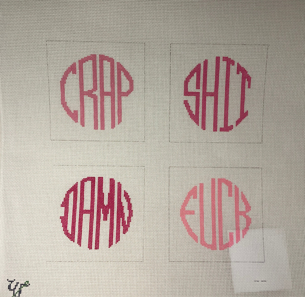 * Wipstitch Needleworks WS084 Square Dirty Coasters- Pink