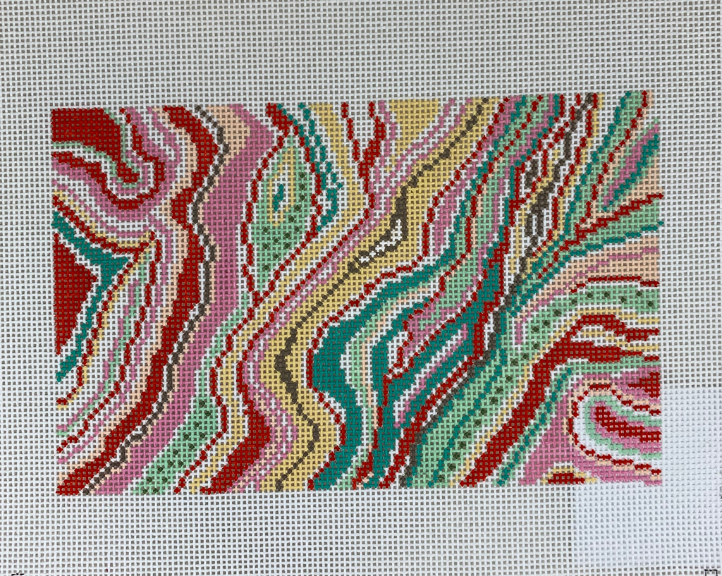 * Doolittle Stitchery P114 Living Coral Clutch