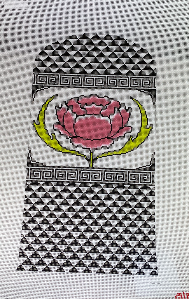 Jenny Henry PSJH 008 Pink Flower with Black and White