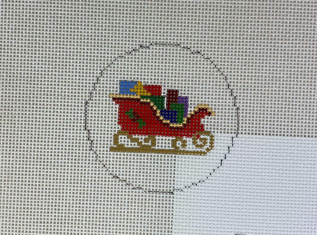 Susan Roberts Needlepoint 5911 Sleigh with presents