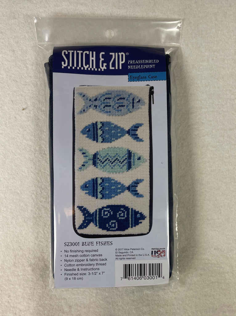 Alice Peterson SZ3001 Blue Fishes Eyeglass Case
