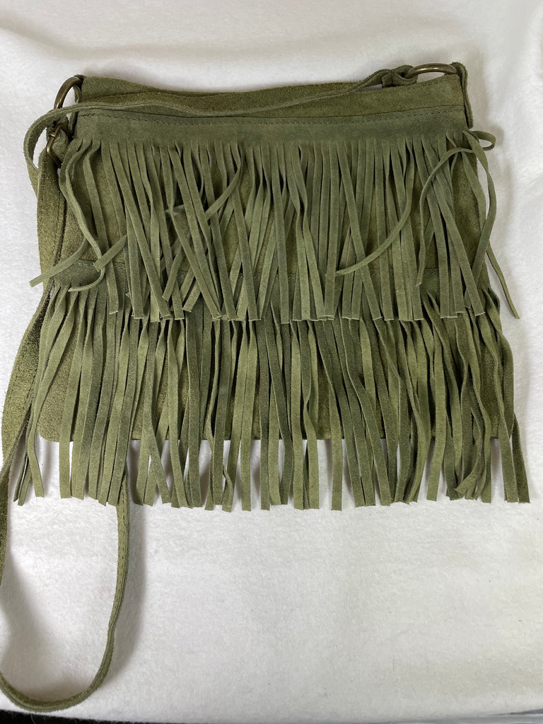 * Fringe Bag- Olive Green