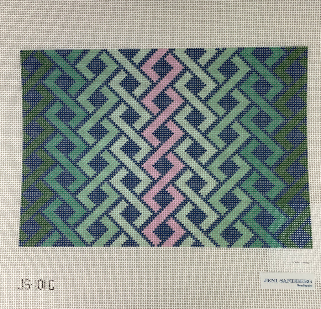 Jeni Sandberg JS-101C Hicks Clutch- green/pink