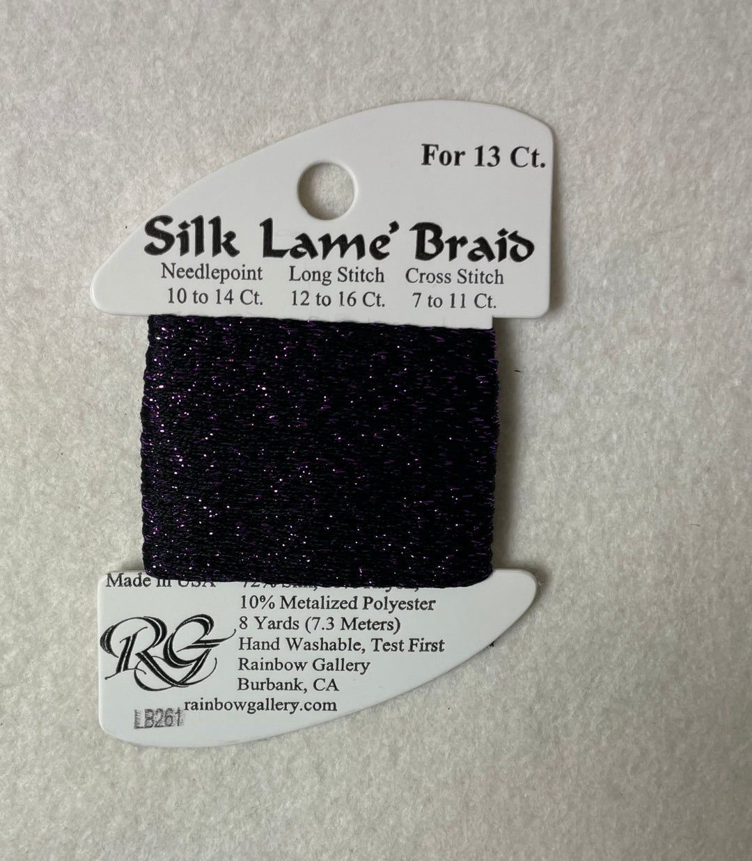 Silk Lame Braid LB261 Eggplant