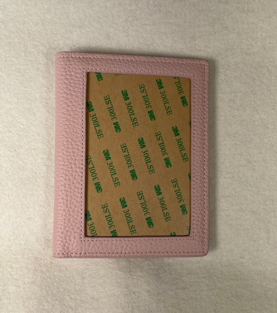 Rachel Barri Self Finishing Passport Cover- Pebble Leather Pink