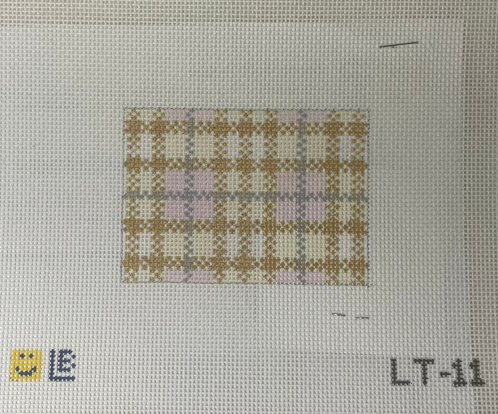 * Lauren Bloch LT11 Wedding Gold Plaid Luggage Tag