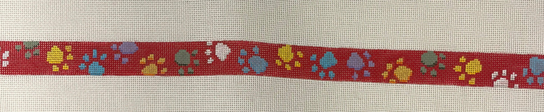 * Susan Roberts Needlepoint C1903 Dog Paw Dog Collar