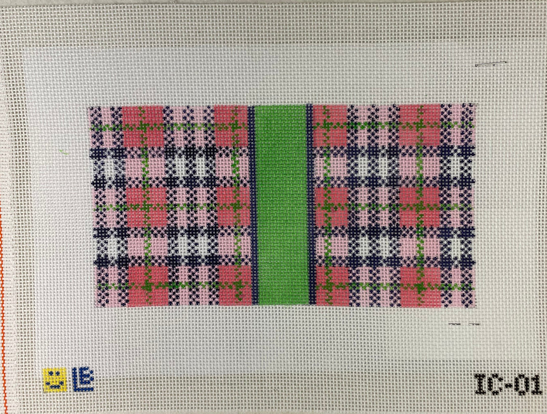 * Lauren Bloch Designs IC01 Pink Plaid 6x3 Insert