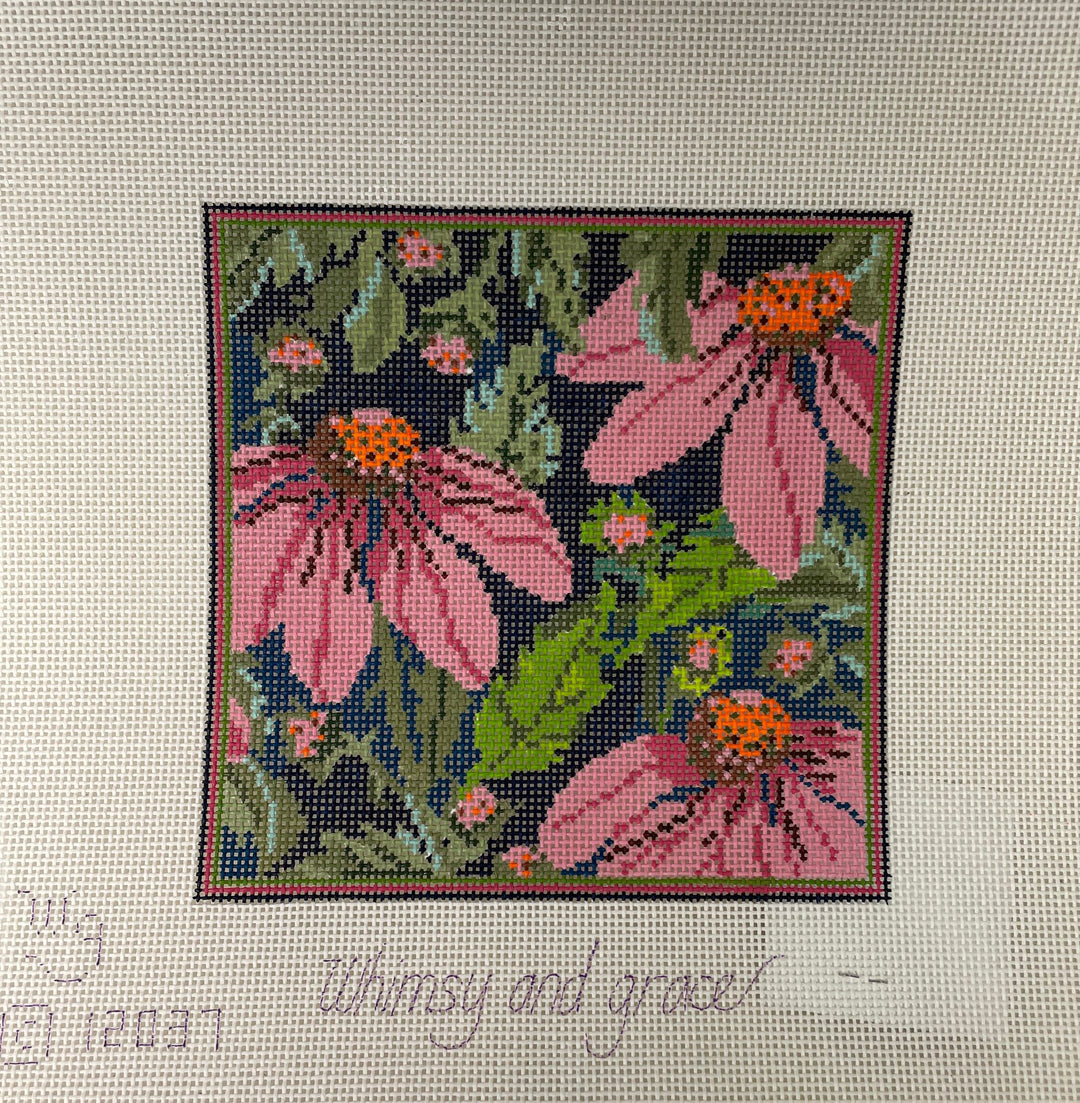 * Whimsy and Grace WG12037 13ct Pink Echinacea Eye Glass Case