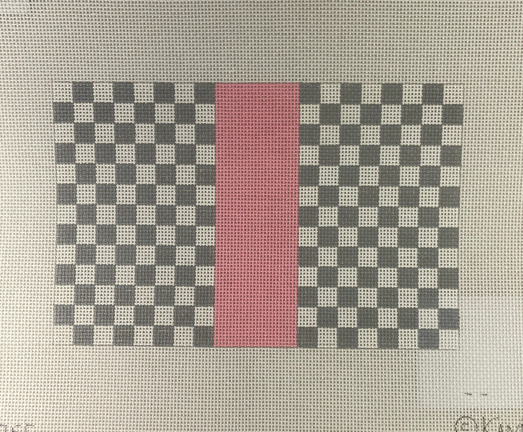 * Kimberly Ann SF06E Louis Square, Gray/ White- Pink Stripe