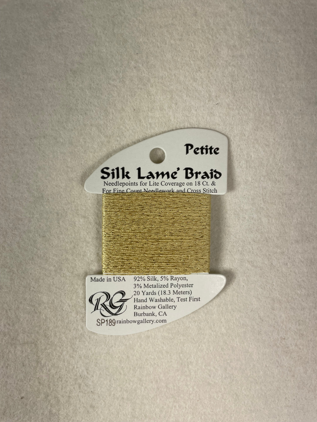 Petite Silk Lame Braid SP189 Banana Crepe