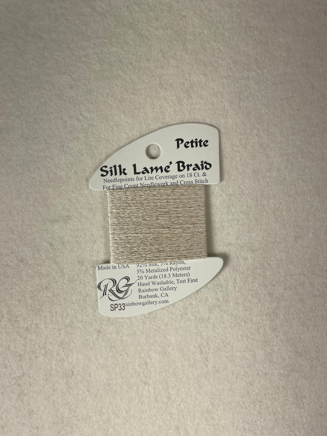 Petite Silk Lame Braid SP33 Eggshell