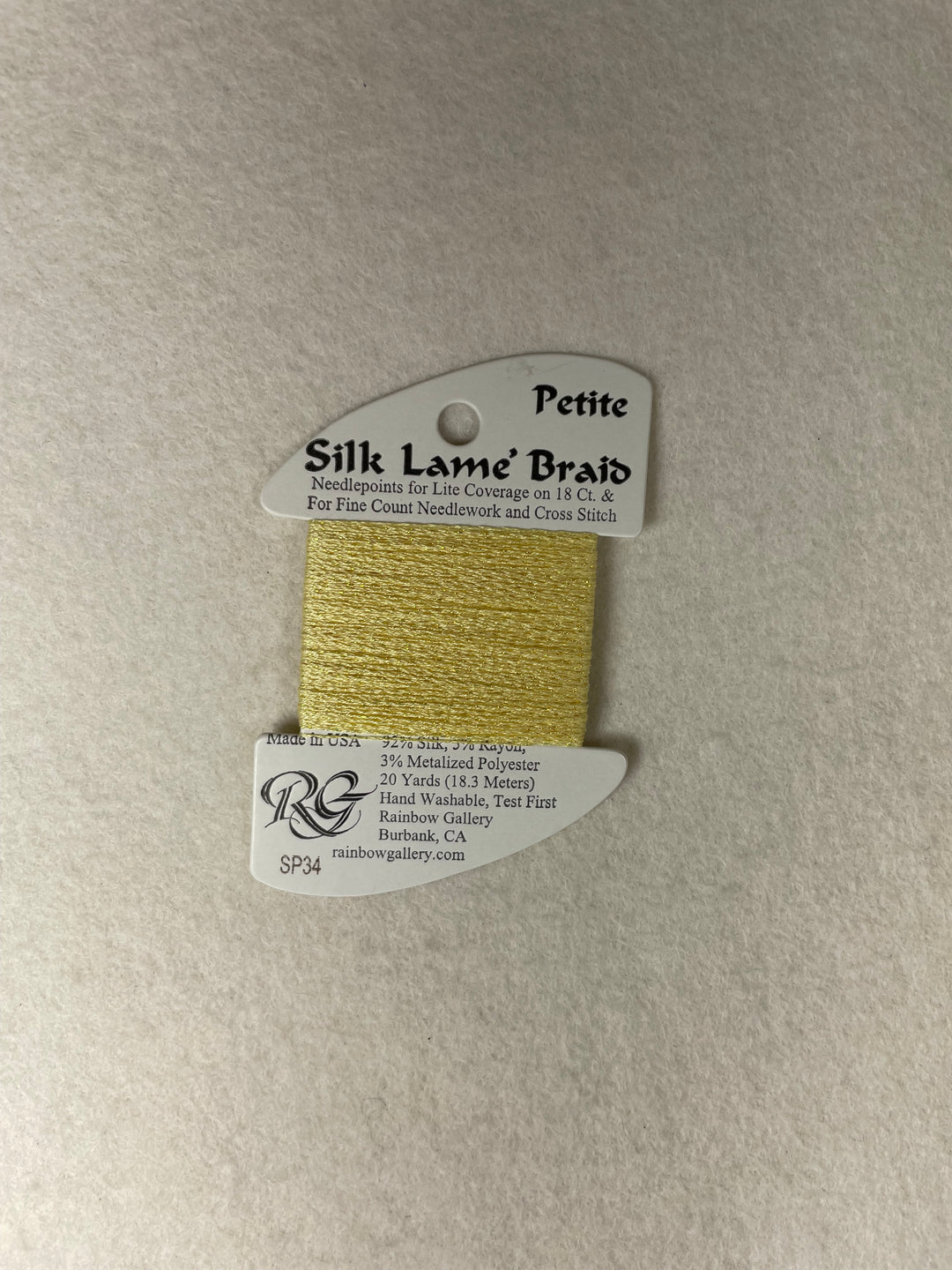 Petite Silk Lame Braid SP34 Lemon
