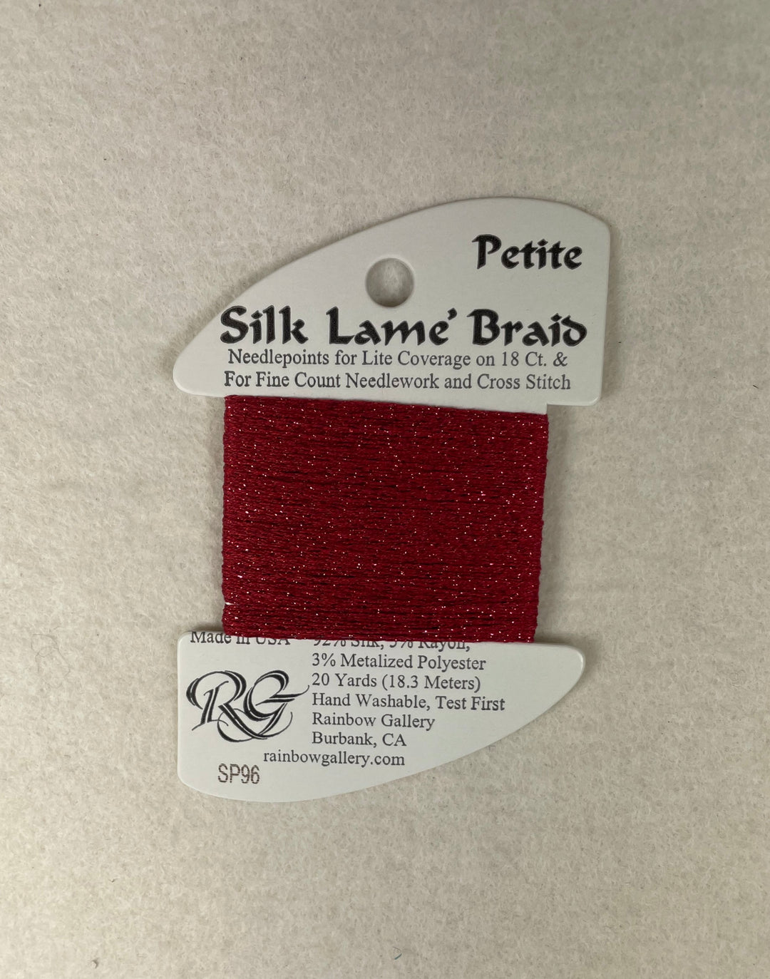 Petite Silk Lame Braid SP96 Cranberry